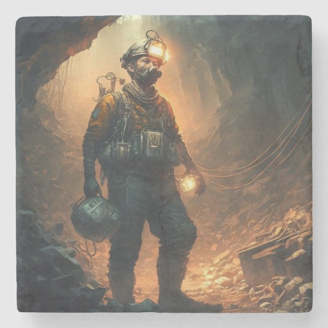 Porta-copo De Pedra Dangerous Mines (Frente)