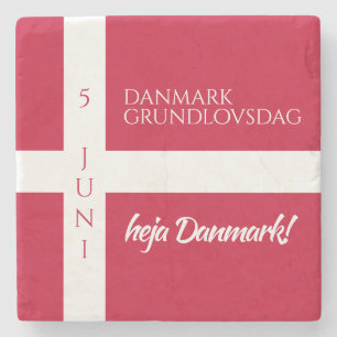 Porta-copo De Pedra Danmark Grundlovsdag Bandeira Dinamarquesa para o
