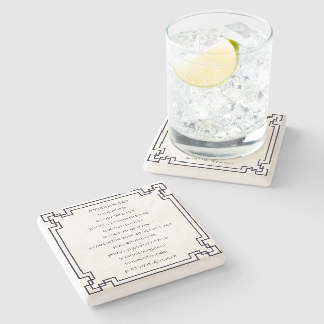 Porta-copo De Pedra Das Kölsche Grundgesetz – Köln Cologne Jugendstil (Lateral)