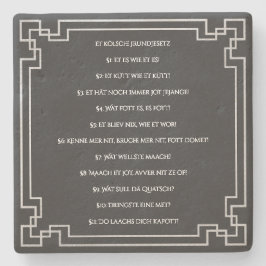 Porta-copo De Pedra Das Kölsche Grundgesetz – Köln Cologne Jugendstil