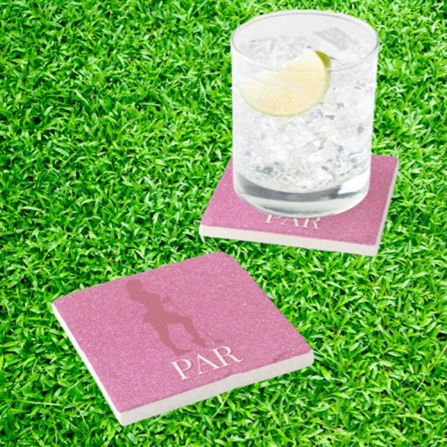 Porta-copo De Pedra Dê Brilho ao Seu Jogo de Golfe (Discover the perfect PINK sparkly gifts for women golfers! )
