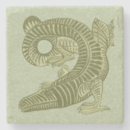 Porta-copo De Pedra De Morgan's Alligator Marble Stone Porta copos