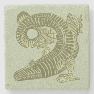 Porta-copo De Pedra De Morgan's Alligator Marble Stone Porta copos