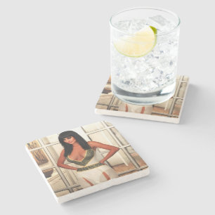 Porta-copo De Pedra De volta àquela porta copos especial de pedra