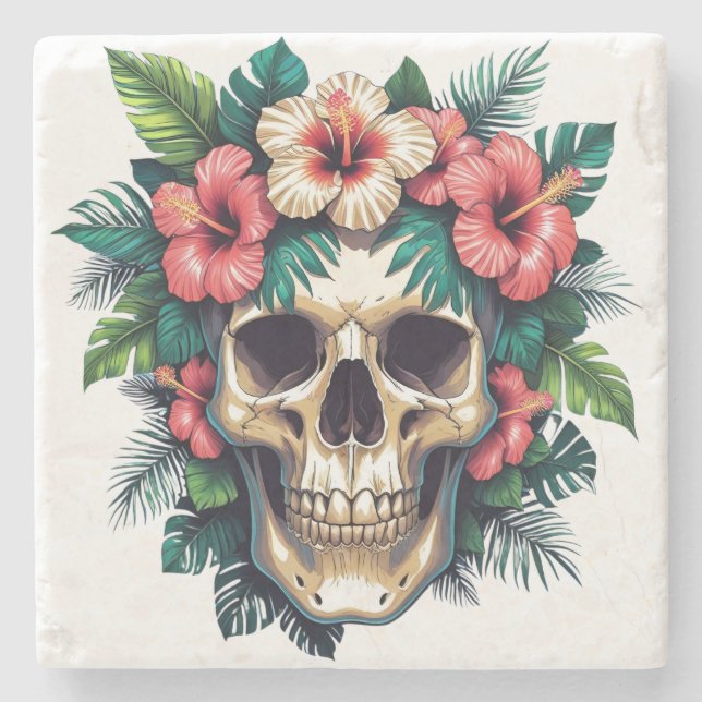 Porta-copo De Pedra Decadência Tropical: Bloom e Osso (Frente)