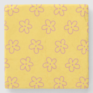 Porta-copo De Pedra Decoração de Primavera de flor selvagem viva amare