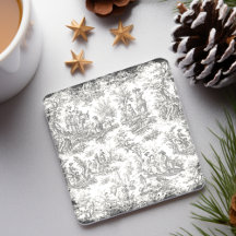Decoração Francesa Vintage Preto Branco Toile de J