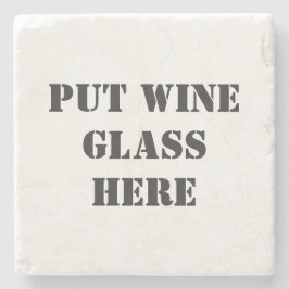 Porta-copo De Pedra Degustação de Vinho Divertida