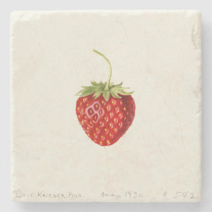 Porta-copo De Pedra Delicious Red Strawberry (por Louis C.C. Krieger)