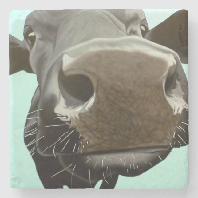 Porta-copo De Pedra 'Demasiado perto para Comfort (Frente)