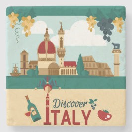 Porta-copo De Pedra Descubra a Itália