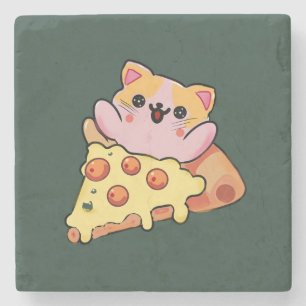 Porta-copo De Pedra Desenho animado de gato Kawaii personalizado abraç