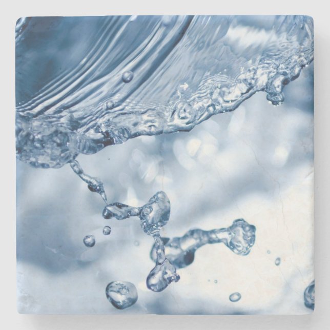 Porta-copo De Pedra Desenho De Água (Frente)