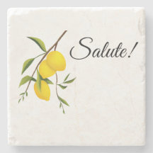 Desenho de ramo de limão com Salute!