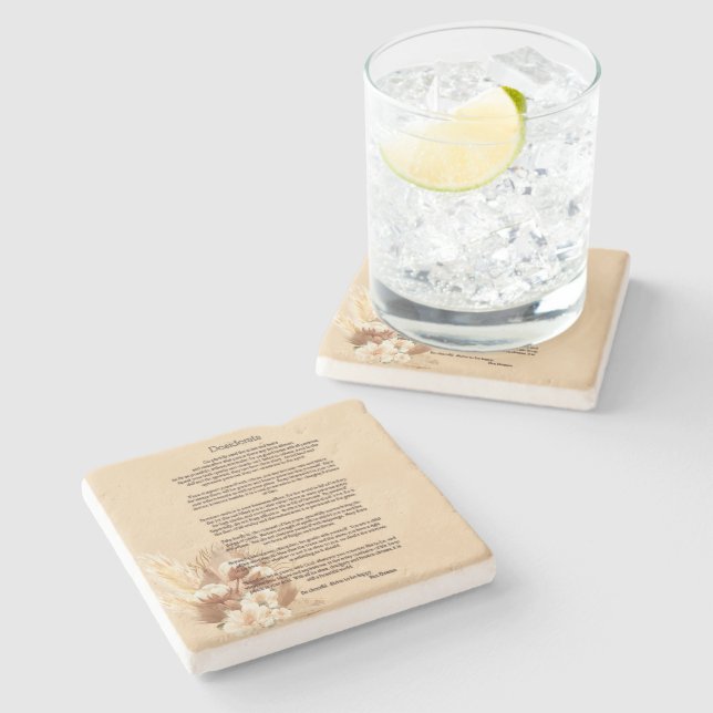 Porta-copo De Pedra Desiderata por Max Ehrmann (Lateral)