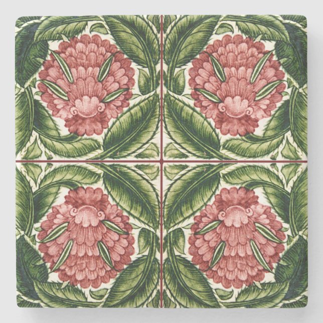 Porta-copo De Pedra Design Botânico Vítimo (Frente)