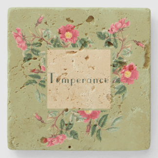 Porta-copo De Pedra Design da Vintage Rosas Verdes Rosa Verdes Porta c