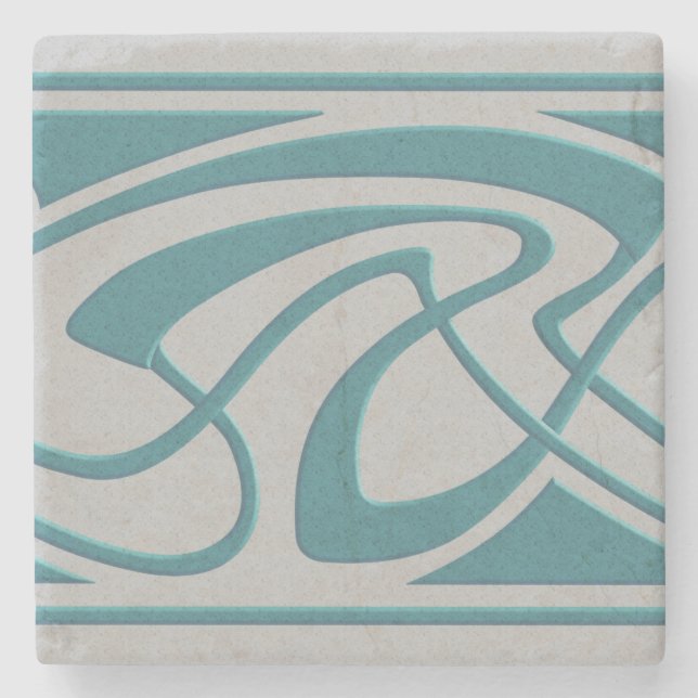 Porta-copo De Pedra Design de Nouveau da arte (Frente)