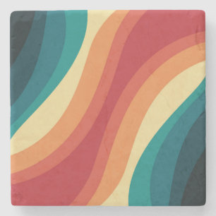Porta-copo De Pedra Design de ondas de estilo retrorreflector multicol