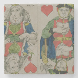 Porta-copo De Pedra Design para os cartões de jogo, c.1810