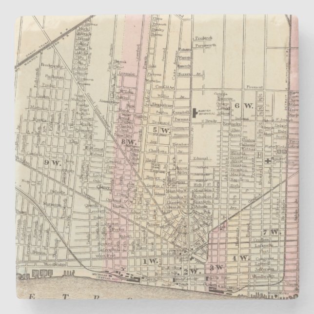 Porta-copo De Pedra Detroit (Frente)