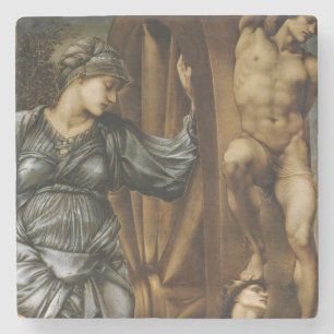 Porta-copo De Pedra Deusa girando a roda da fortuna (Burne-Jones)
