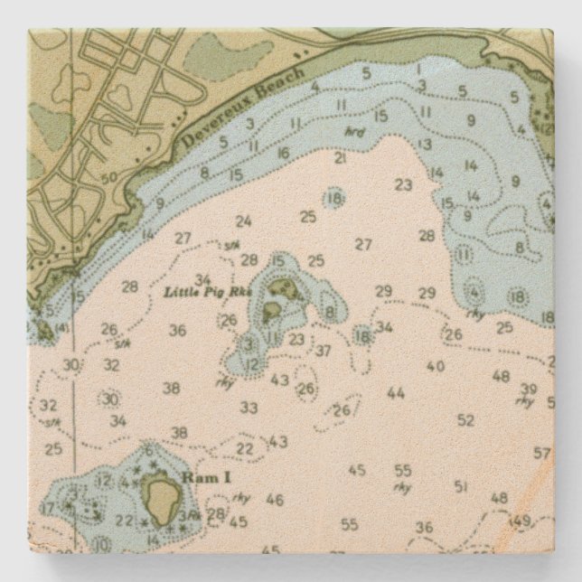 Porta-copo De Pedra Devereux Beach Massachusetts porta copos de arenit (Frente)