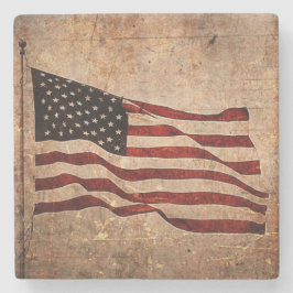 Porta-copo De Pedra Dia da Independência de Bandeira Americana Patriót