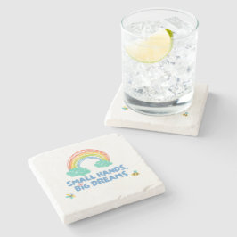 Porta-copo De Pedra Dia das crianças felizes Mãos Pequenas, Grandes So