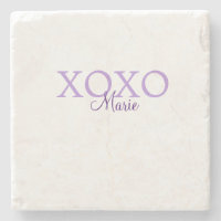 Dia de os namorados Xoxo adicione nome pastel roxo