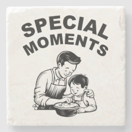 Porta-copo De Pedra Dia de os pais de momentos especiais