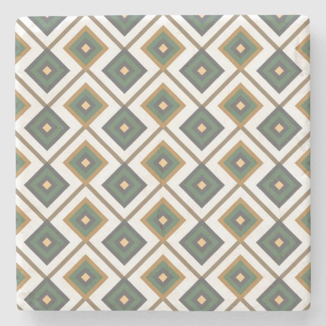 Porta-copo De Pedra Diamante no verde (Frente)