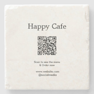 Porta-copo De Pedra Digitalização do restaurante Café para ver o pedid