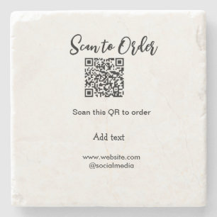 Porta-copo De Pedra Digitalizar para fazer a varredura do código QR ad