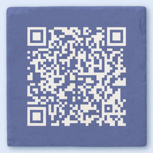 Porta-copo De Pedra Digite URL Código QR Gerado Instantaneamente Azu