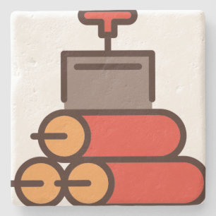 Porta-copo De Pedra dinamite