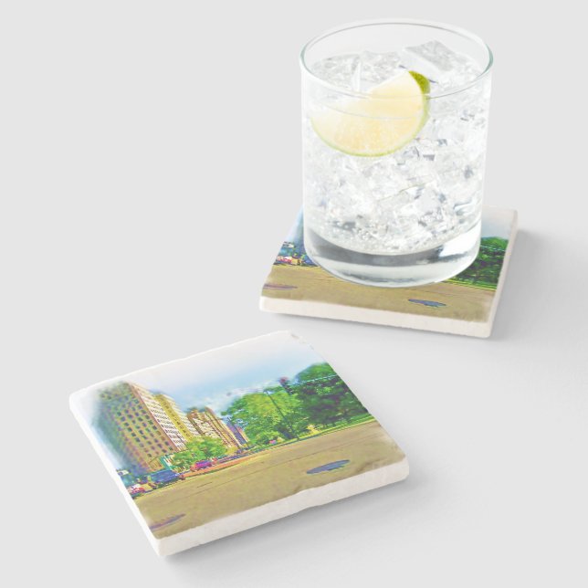 Porta-copo De Pedra Dirigindo Pela Avenida Lincoln (Lateral)