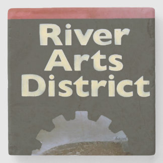 Porta-copo De Pedra Distrito de River Arts, Asheville, Portas copos de