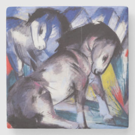 Porta-copo De Pedra Dois cavalos (por Franz Marc)