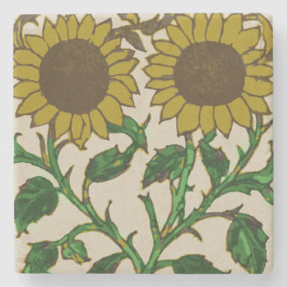 Porta-copo De Pedra Dois girassóis