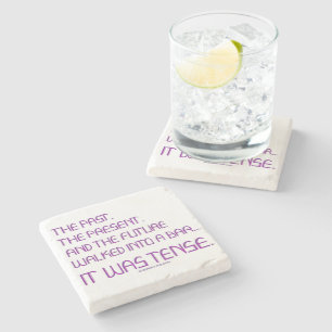 Porta-copo De Pedra Dons de orgulho gay de palavras tensas do Slippery