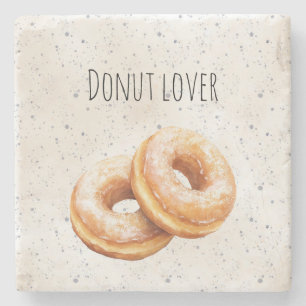 Porta-copo De Pedra Donuts Glaceados Doces Guloseimas