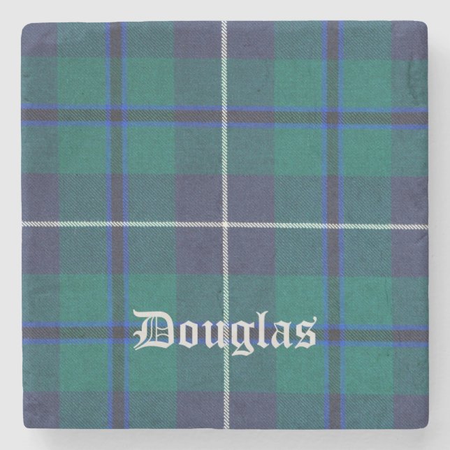 Porta-copo De Pedra Douglas, Douglas Scottish Tartan, Douglas Clan, (Frente)
