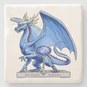Porta-copo De Pedra Dragão do Birthstone de setembro: Safira