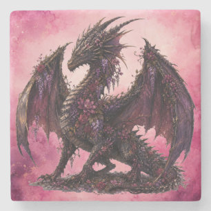 Porta-copo De Pedra Dragão Flor Dragão de Fantasia Botânica
