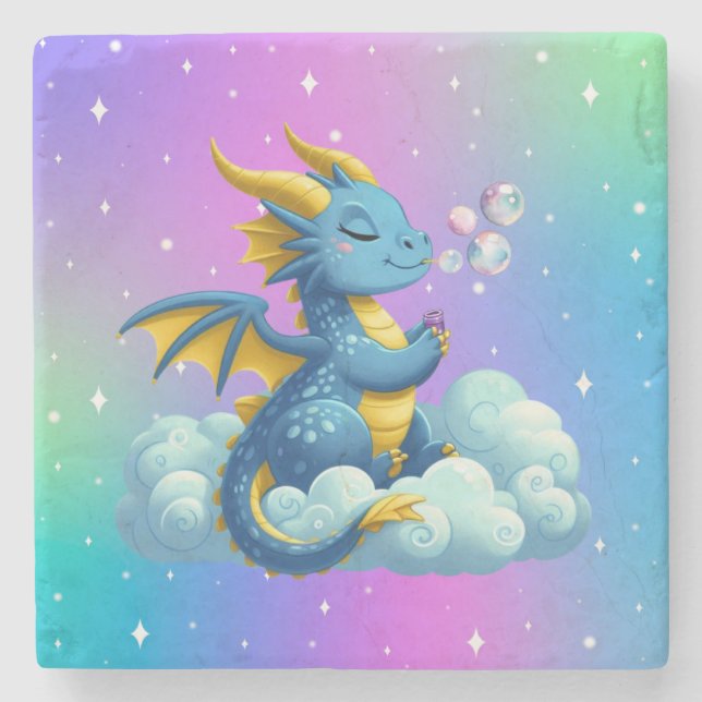 Porta-copo De Pedra Dragão/Whimsical (Frente)