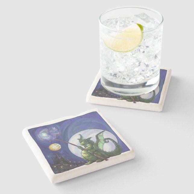 Porta-copo De Pedra Dragon Watch Art (Lateral)