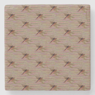 Porta-copo De Pedra Dragonfly Colorful