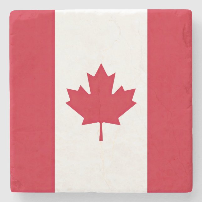 Porta-copo De Pedra Drapeau Canada (Frente)