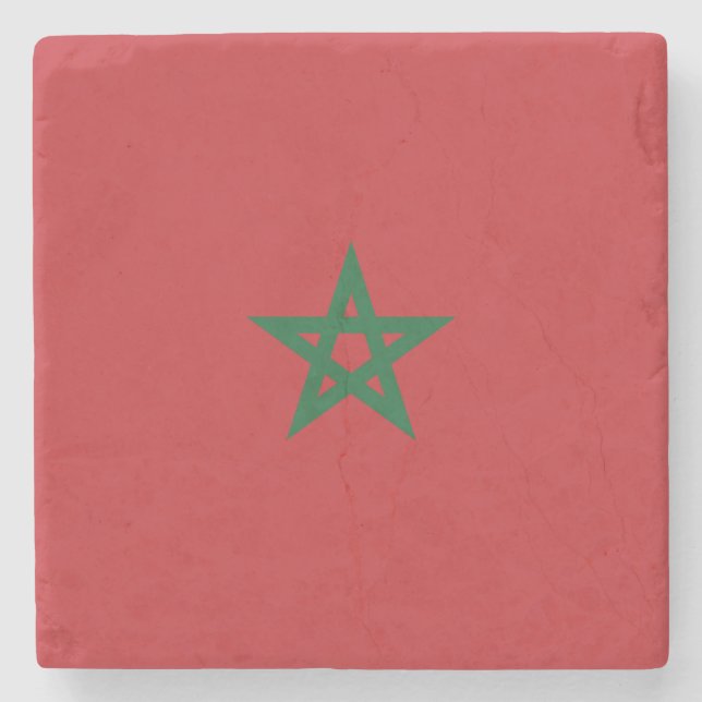 Porta-copo De Pedra Drapeau Maroc (Frente)